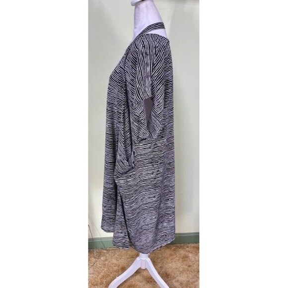 Niche Nilgun Derman Sz S/M Galaxy Stripe Around Neck Lagenlook Dress Boho Resort - Picture 3 of 10